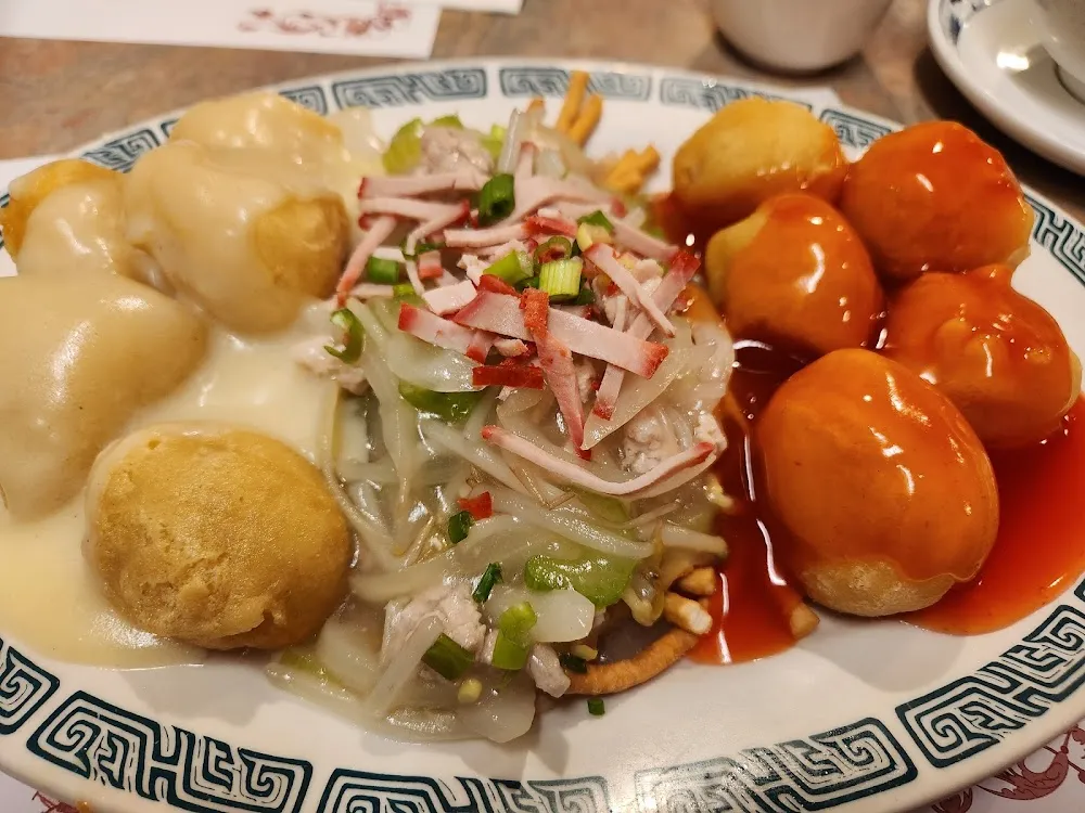 Almond Chicken and Sweet and Sour Pork