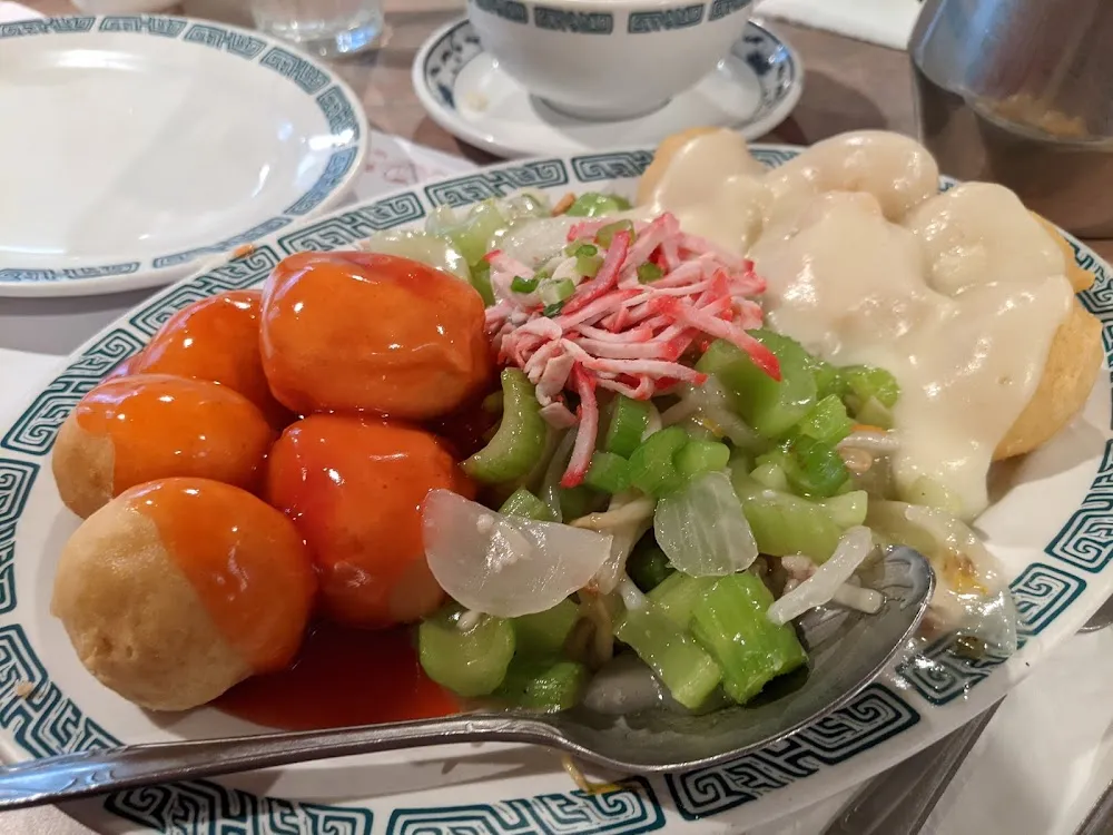 Sweet and Sour Pork with Almond Chicken